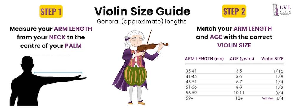 violin size chart in singapore